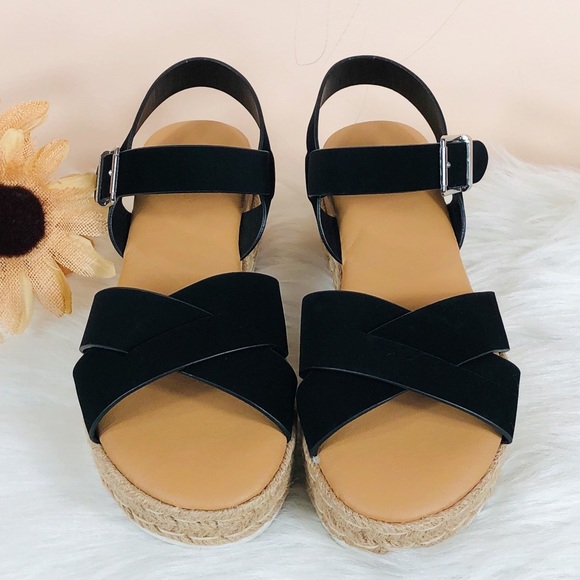 black espadrille sandals